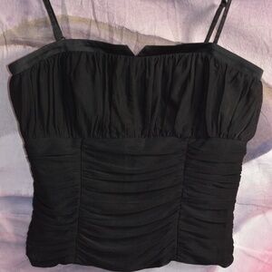 Black Rouched Cami Top SZ 8